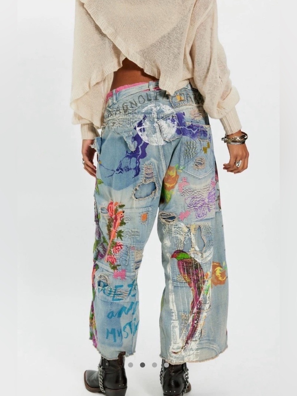 Magnolia Pearl Peonies Dani Blues Denims Pants 906 Washed Indigo - Picture 2 of 6